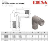 BSP to NPT Male Elbow, E/MB/MN | TTA Hyd