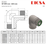 O'ring Sealing Male Elbow 90, E/MORF | TTA Hyd