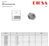 BSP Female Fixed Cap, FBX-CAP-FIX | TTA Hyd