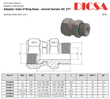 NPT Female to SAE Male Swivel Adaptor, MSAE/FN | TTA Hyd