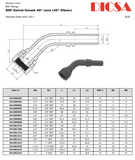 BSP Female Hose End Elbow 45 | TTA Hydraulics