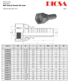 BSP Female Flat Face 45° Elbow Hose End | TTA Hydraulics