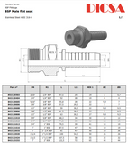 BSP Male Flat Face Hose End | TTA Hydraulics