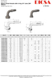 Metric Female Elbow 90 Hose End L Series | TTA Hydraulics