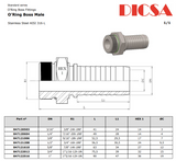 SAE Male to Hose End, HORBM | TTA Hydraulics