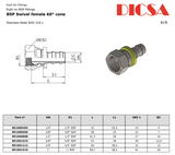 BSP Female to Push Lock Hose End | TTA Hydraulics