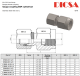 Gauge Connector BSP L & S Series, MAV-LR/SR | TTA Hydraulics