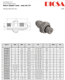 JIC to Metric Male Adaptor, MJ/MM | TTA Hydraulics