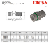 NPT to SAE Male Adaptor, MN/MSAE | TTA Hyd