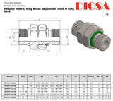 SAE Male Adjustable Adaptor, MSAE | TTA Hyd