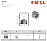 NPT Female Fixed Adaptor Cap, FN/CAP | TTA Hyd