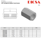 NPT Female Socket Adaptor, NS | TTA Hyd