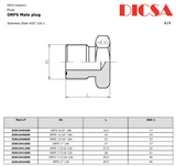 ORFS Male Plug| TTA Hyd