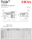 Quick Coupler ISO B Pin Type NPT | TTA Hyd