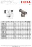 Tube Stud Branch T-Piece Adjustable, S Series, EVT