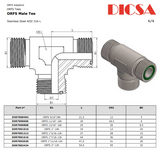 O'Ring Sealing Male Tee, T/MORF | TTA Hyd
