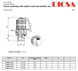 Test Point BSP with Seal, Metallic Cap, TP/BSP |TTA Hydraulics